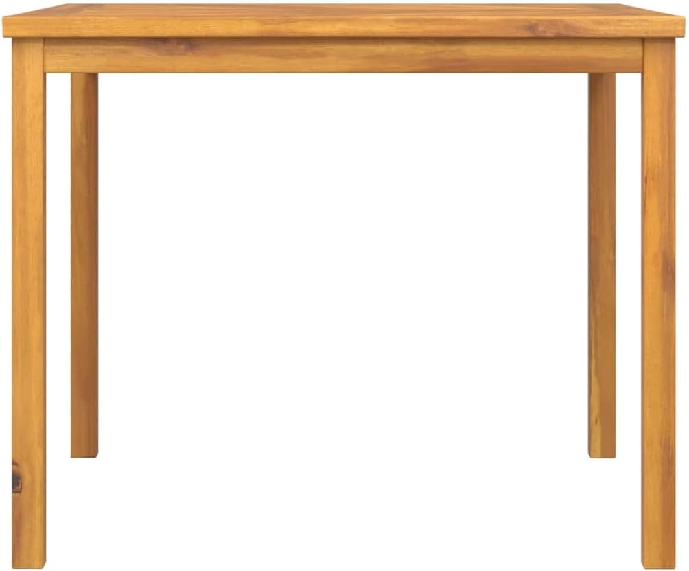 Square Acacia Wood Patio Dining Table - 35.4" Outdoor Garden Furniture