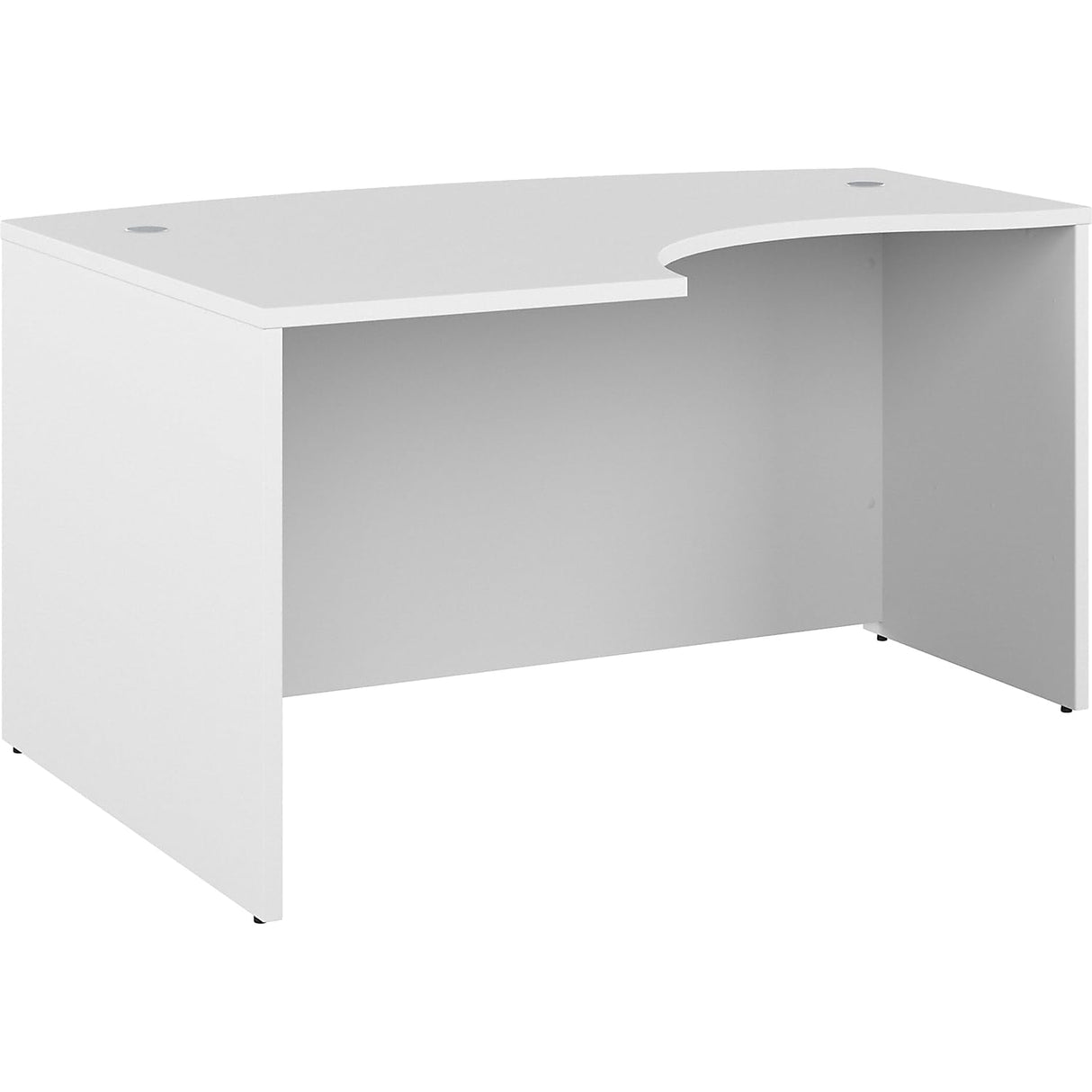 Business Furniture Studio C Left Hand L-Bow Desk Shell, 60W x 43D, White