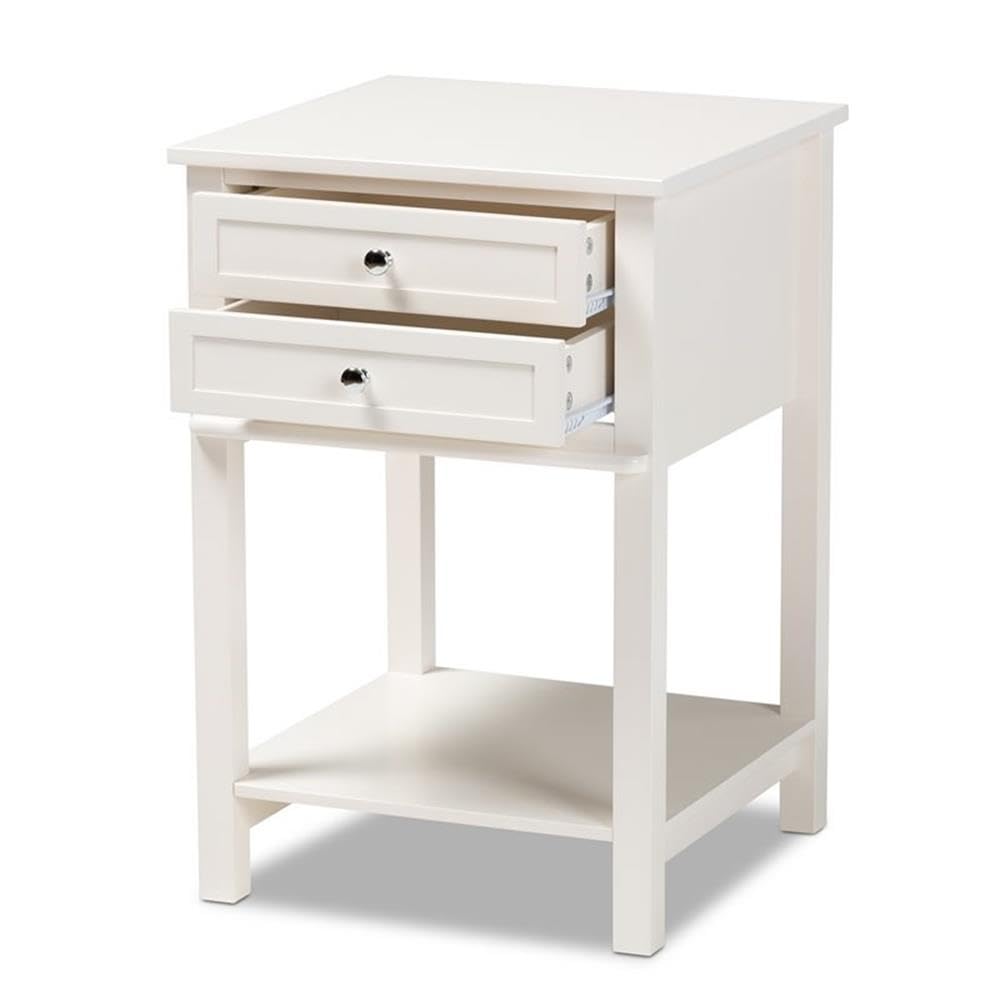 2-Drawer Wood Nightstand