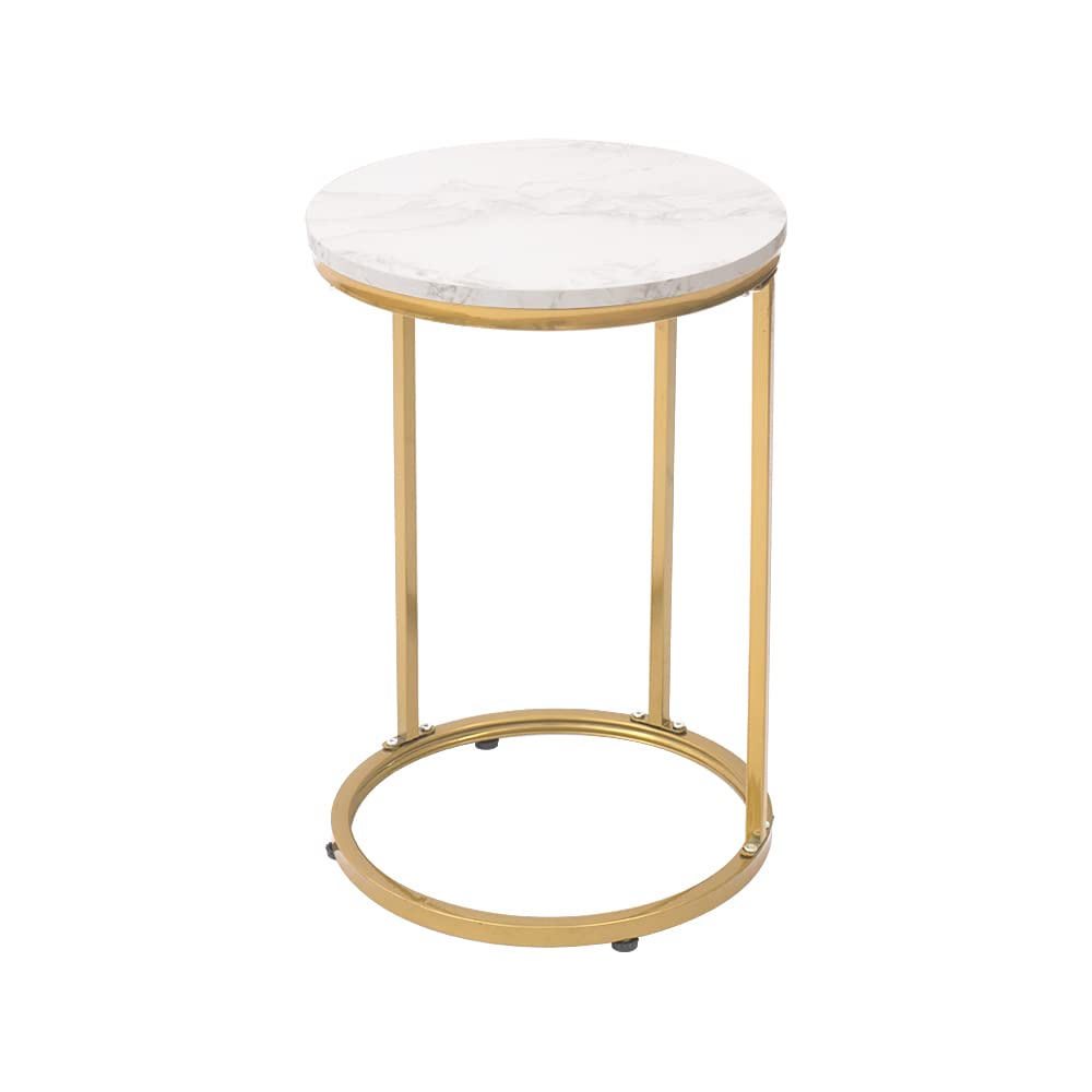 Life Concept Accent Marble Sofa Laptop C Shaped Side Table