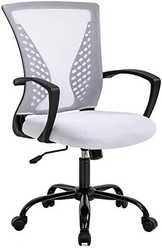 Mesh Chair Ergonomic Mid Back Swivel Rolling Desk Chair with Armrest Height Adjustable