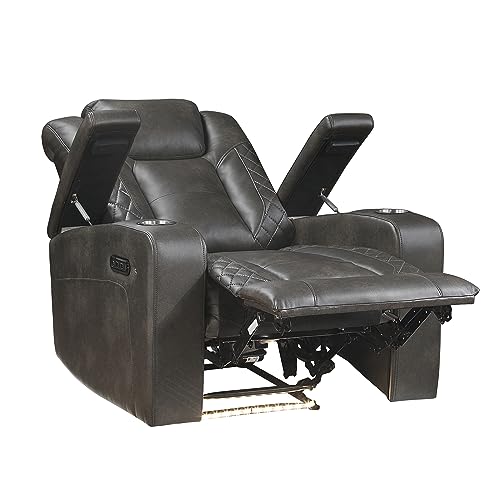 LumiLuxe Power Recliner Chair – Storage Arms, USB, LED & Power Headrest