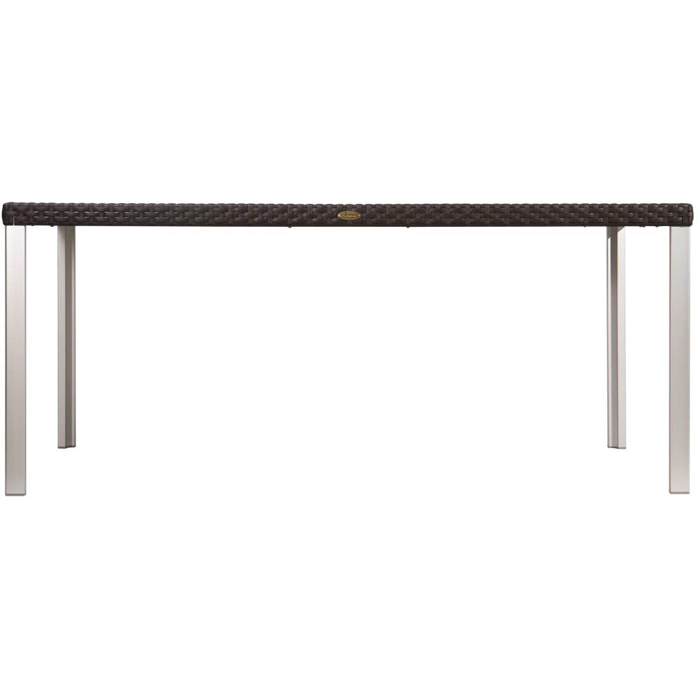 Oslo Family White_Rattan Dinning Table W/Alum Tube