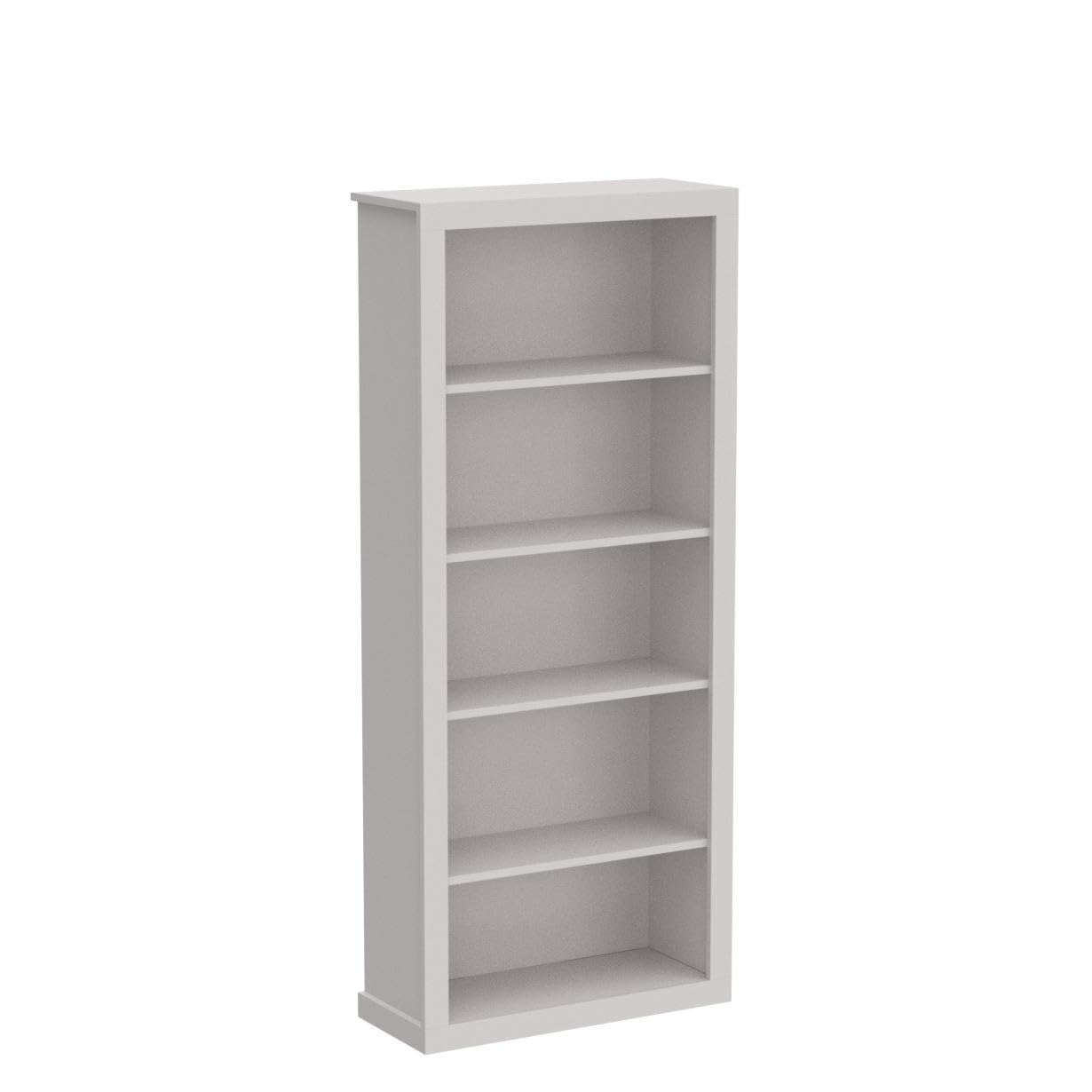 Edenbrook Sumac Bookcase, 5-Shelf Organizer for Bedroom Furniture or Home Office Furniture, White Bookshelf 12.8D x 31.5W x 72.8H in