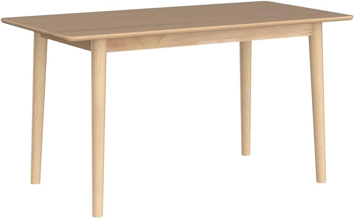 47" Solid Wood Rectangular Dining Table for Small Spaces - Natural Farmhouse Style