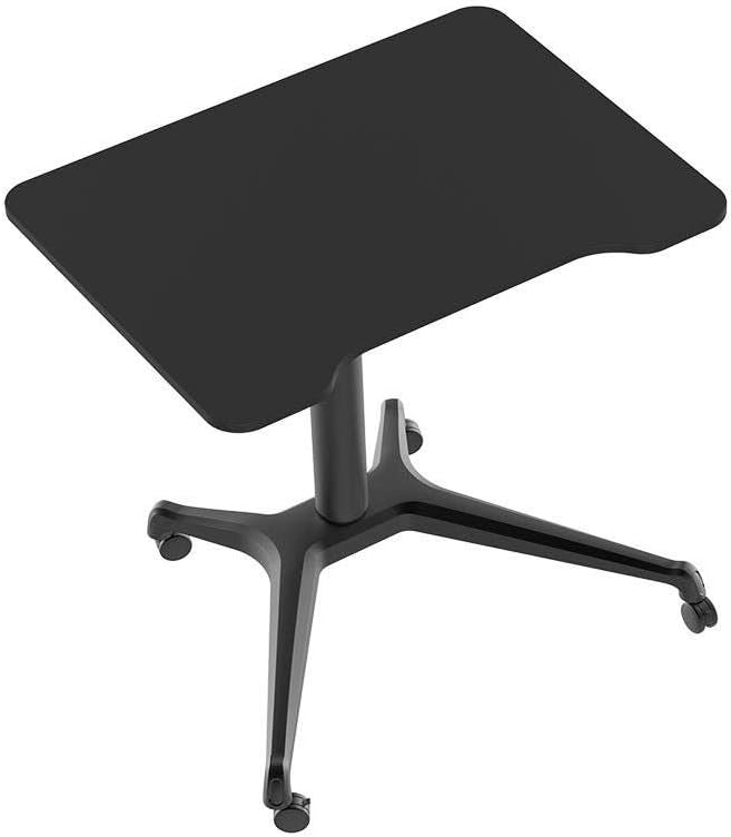 Gas‑Lift Height Adjustable Sit‑Stand Mobile Rolling Workstation Laptop and Computer
