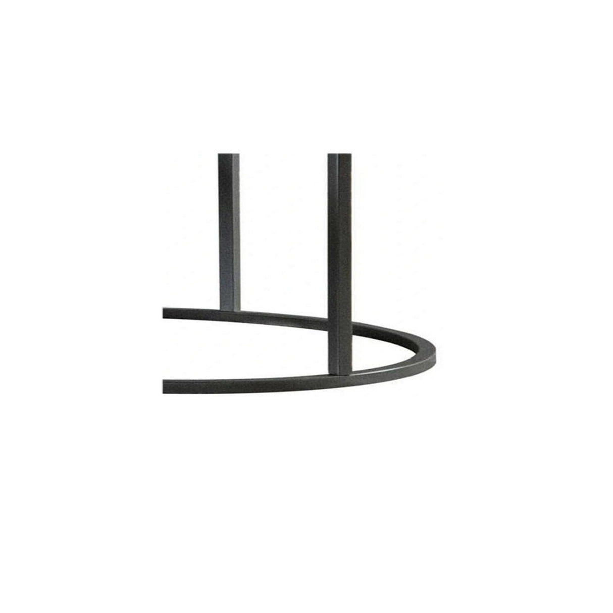 Rustic Revival 2-Piece Nesting Coffee Table Set, Round Gray Faux Marble Tabletops