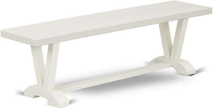 V-Style Dining Bench with Wooden Seat