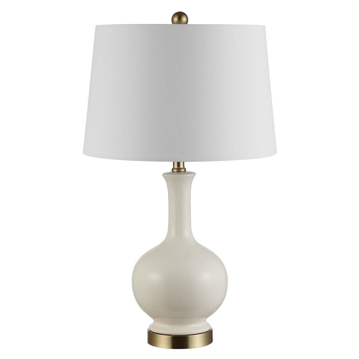 Lighting Collection Bowie Cream Ceramic 26-inch Bedroom Living Room Home
