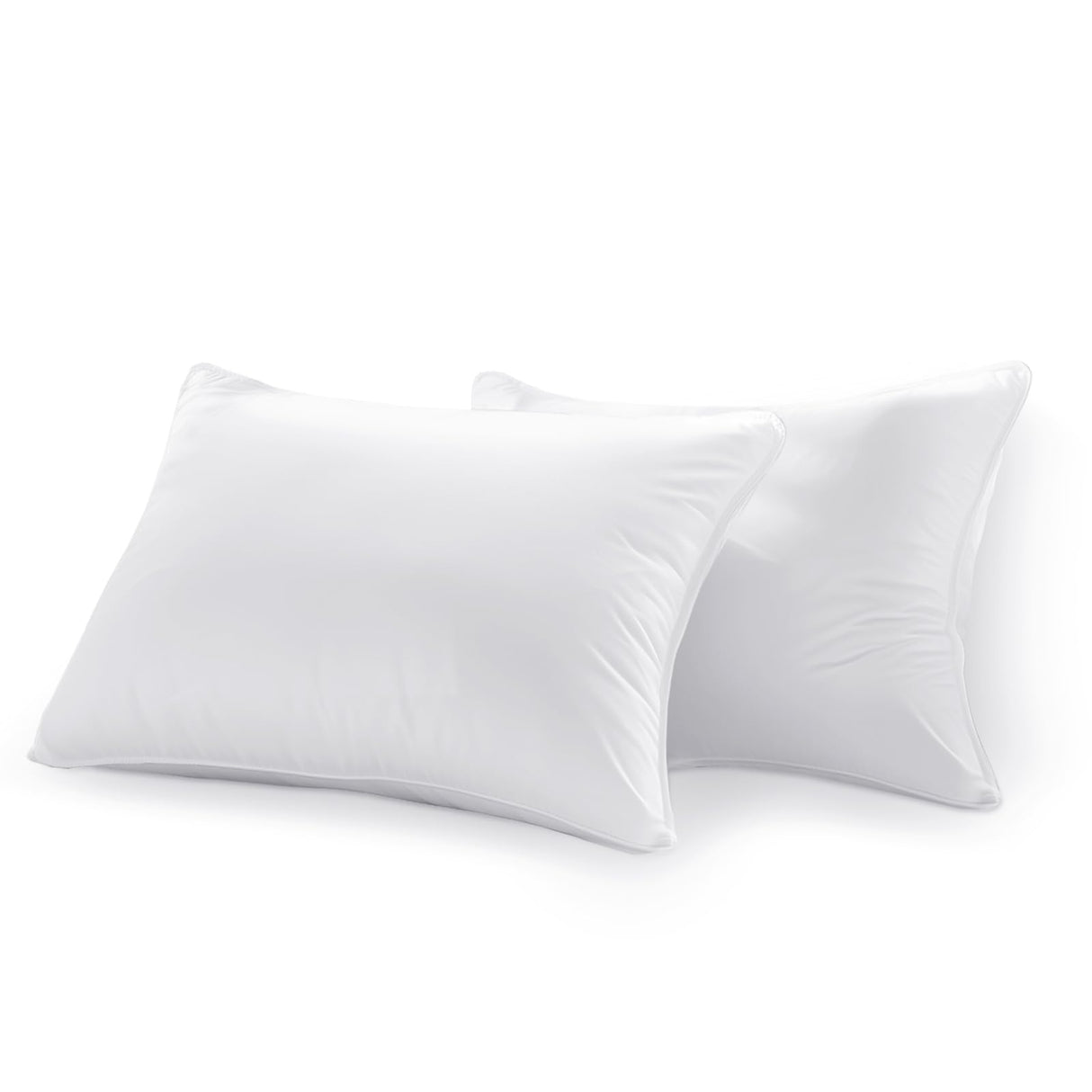 Hypoallergenic Bamboo Viscose Shell, Soft Bed Pillows King Size Set of 2 with Down Alternative Filling, Oeko-Tex Certified, Luxury Hotel Quality for Stomach, Back and Side Sleepers