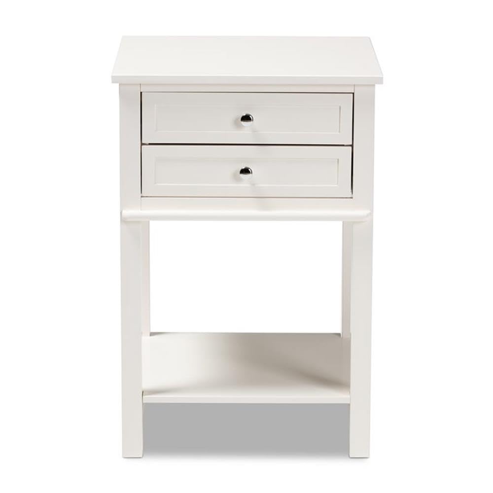 2-Drawer Wood Nightstand