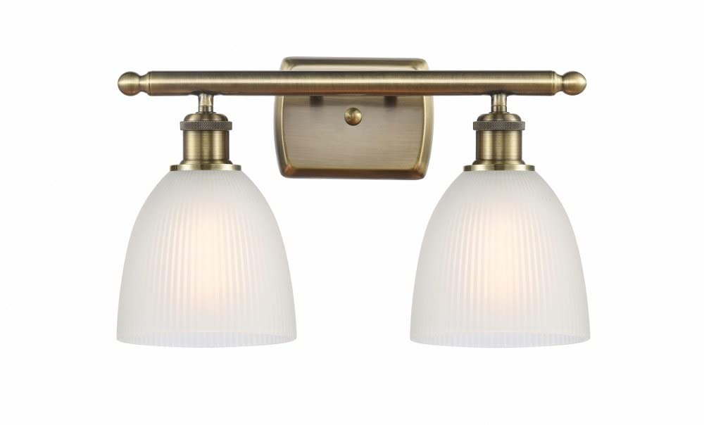 Innovations 516-2W-AB-G381 Transitional Two Light Bath Vanity from Ballston Collection in Brass - Antique Finish