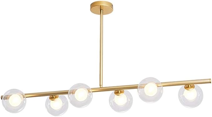 Lighting Modern Chandeliers with Clear Glass Globe Shade 8 Lights