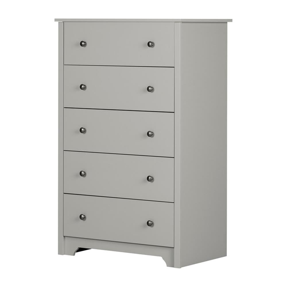 Vito 5-Drawer Chest, Soft Gray