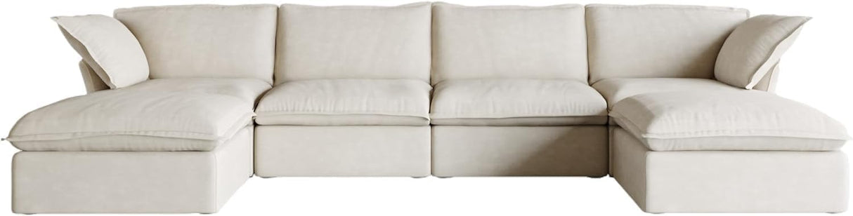 U Shape Couch Sectional for Living Room, Convertible Sectional Sofa