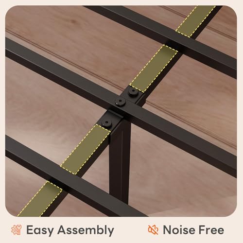 Queen Bed Frame with Storage Headboard & USB Charging Station