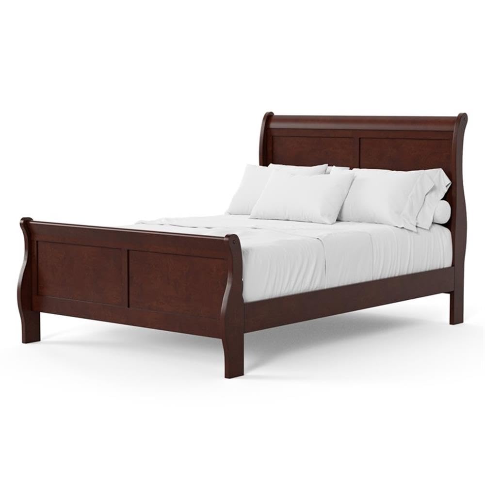 Transitional Solid Wood Full Bed in Cherry