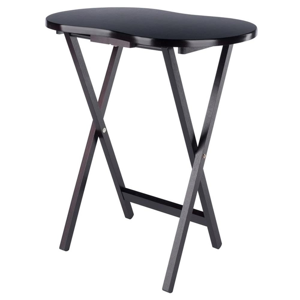 CurveNest 5-Piece Peanut Top Folding TV Tray Table Set