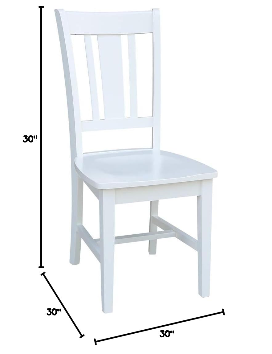 30X30 2 San Remo Chairs Dining Table, White