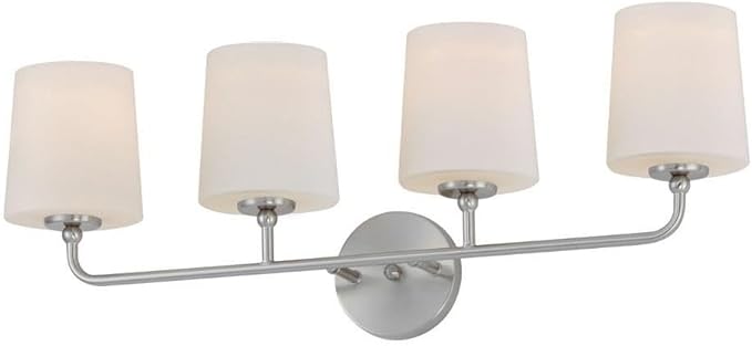 Bristol - 4 Light Bath Vanity-10 Inches Tall and 28.5 Inches Wide-Satin Brass Finish