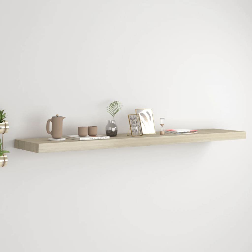 Floating Shelf Furniture Set-Floating Wall Shelf Oak 120x23.5x3.8 cm MDF