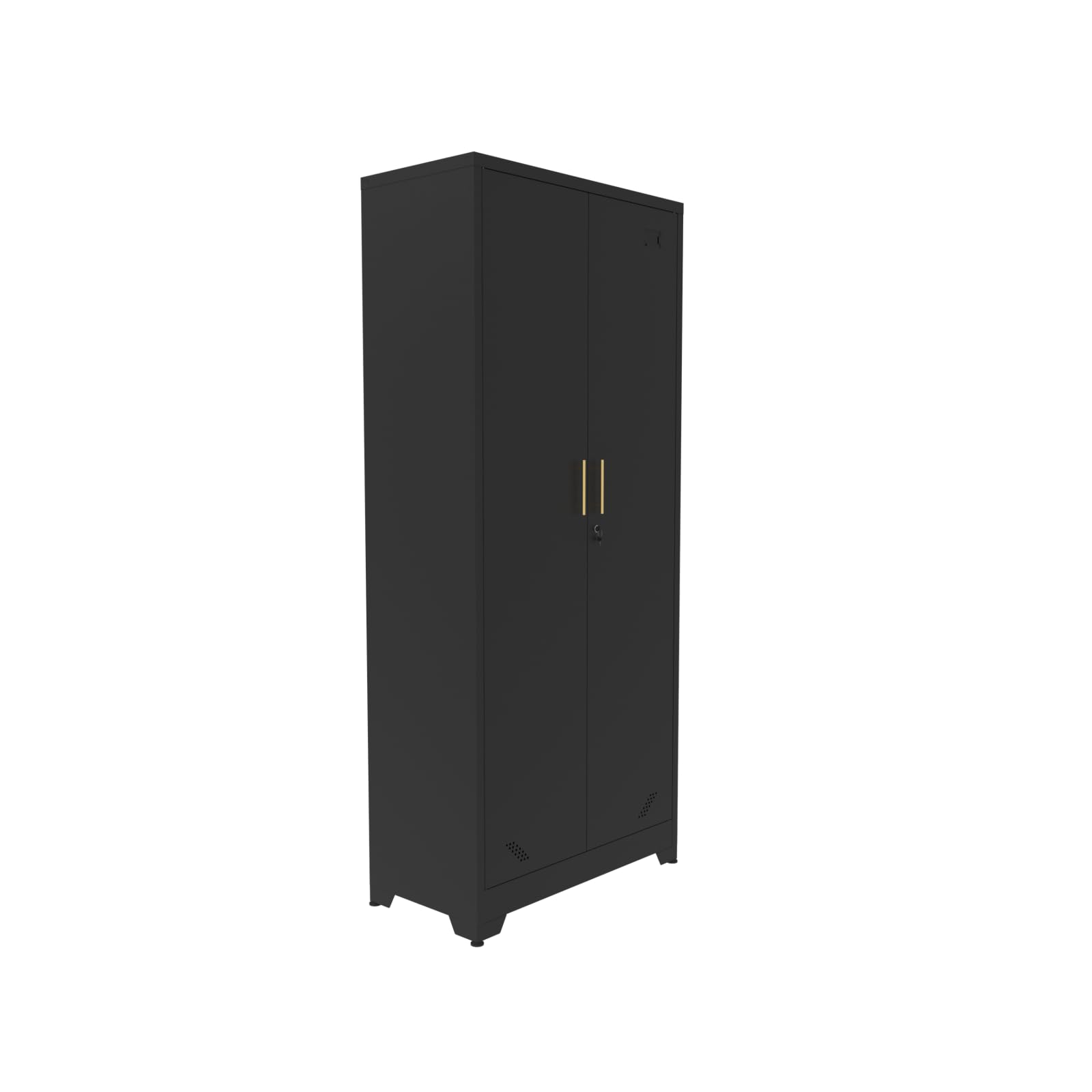 Storage Cabinet with Locking Doors and 4 Shelves Tall Lockable Cabinet with Keys Steel