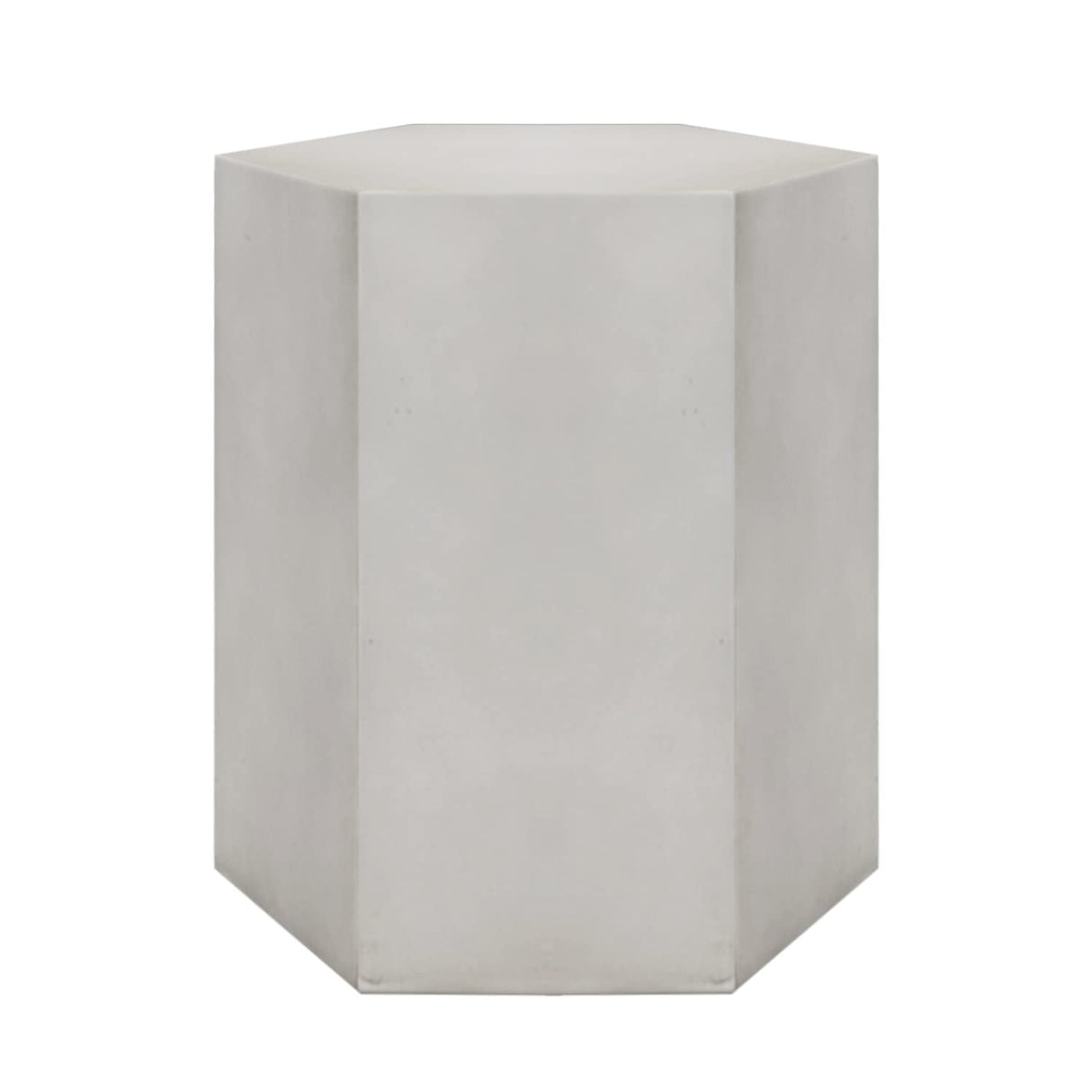 Concrete Accent Table, Hexagon Patio Side Table 14.5''Wx16''H