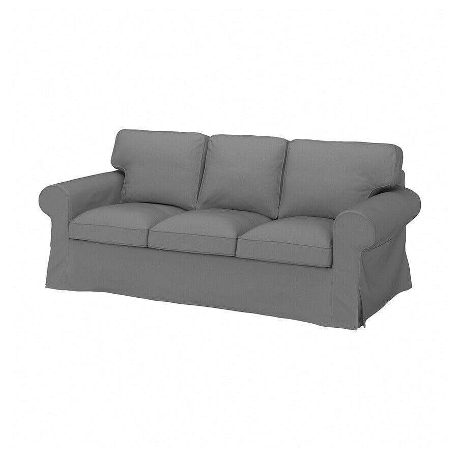 (Not EKTORP!) Sofa Cover Replacement Three 3 Seat Sofa Slipcover (Uppland Sofa Light Gray)