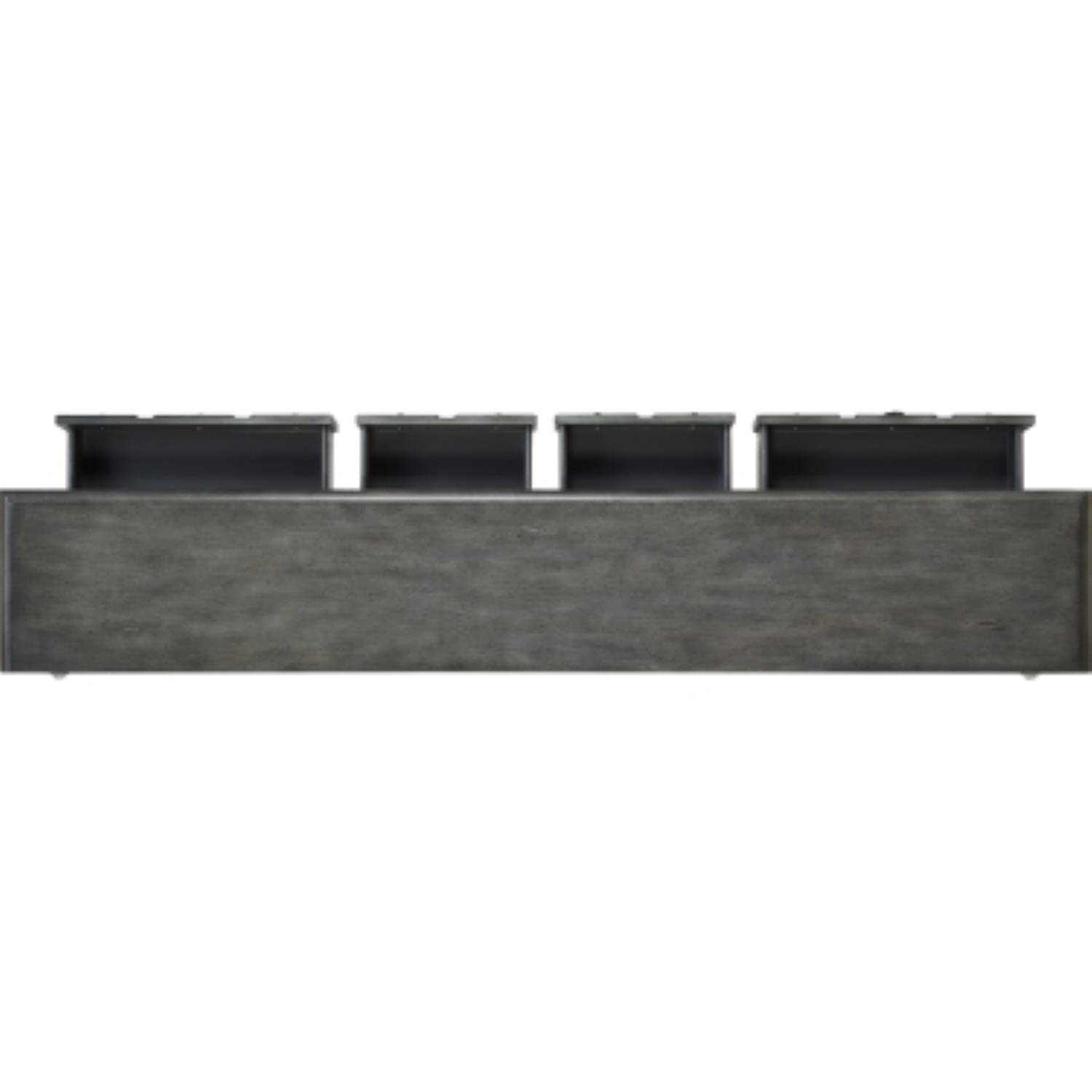Linon Sadie Long Wood Console Table in Gray