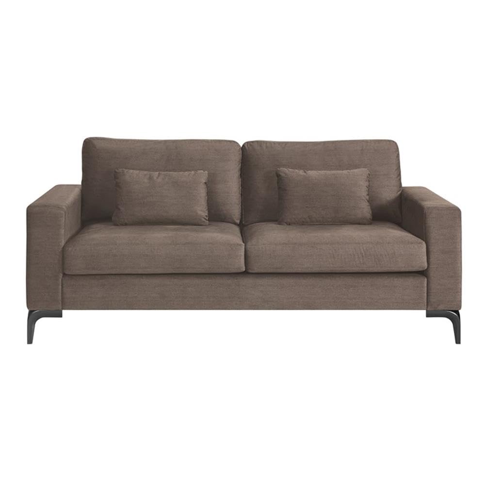 Austin Upholstered Sofa, Contemporary Square Arms Living Room Couch for Small Space