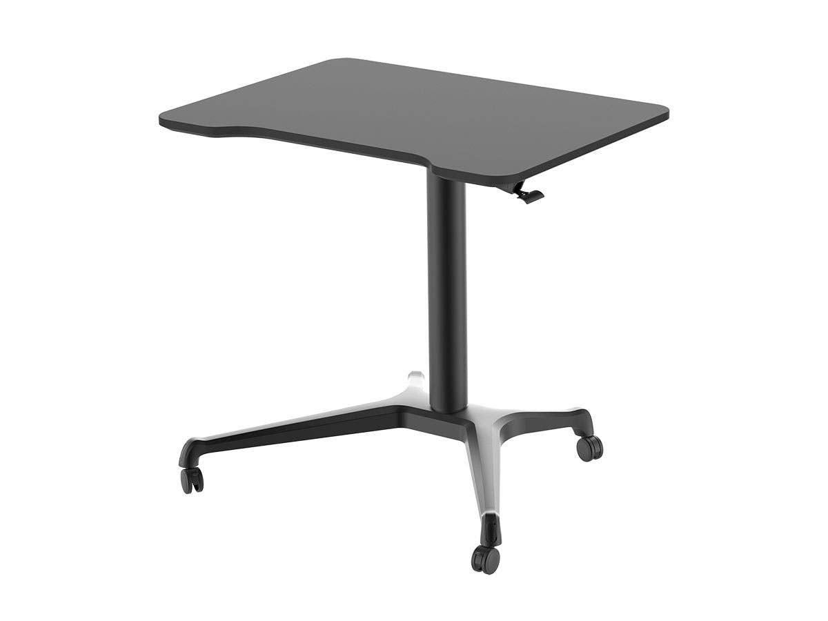 Gas‑Lift Height Adjustable Sit‑Stand Mobile Rolling Workstation Laptop and Computer