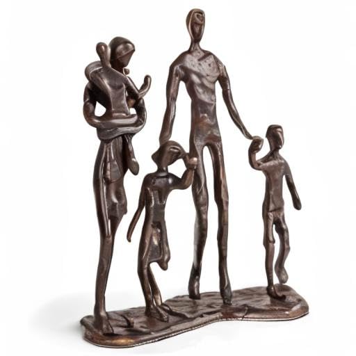 Family of Five Bronze Sculpture