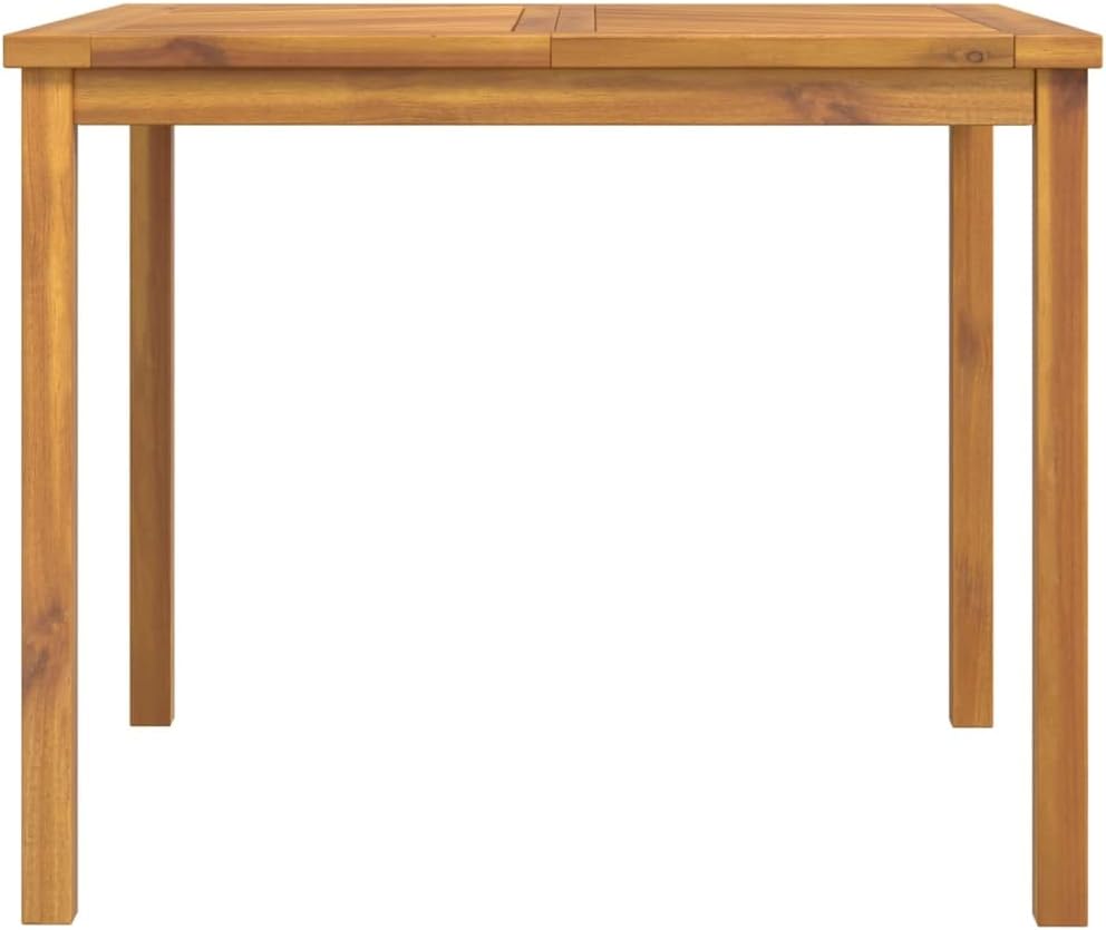Square Acacia Wood Patio Dining Table - 35.4" Outdoor Garden Furniture