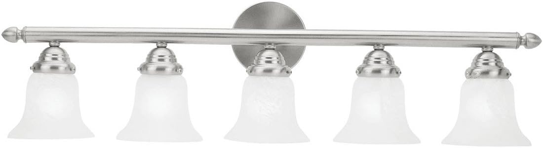 Lighting 1065-91 Neptune 5-Light Bath Light, Brushed Nickel, 32 x 6.75 x 8