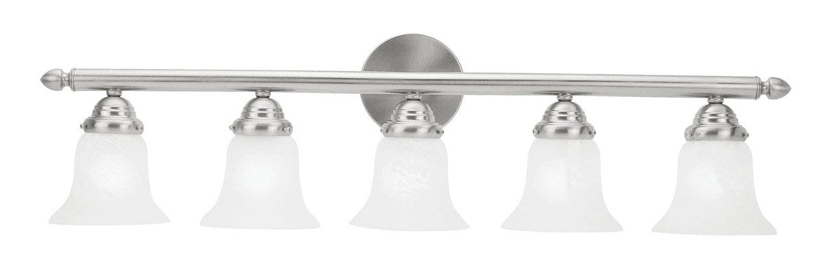 Lighting 1065-91 Neptune 5-Light Bath Light, Brushed Nickel, 32 x 6.75 x 8