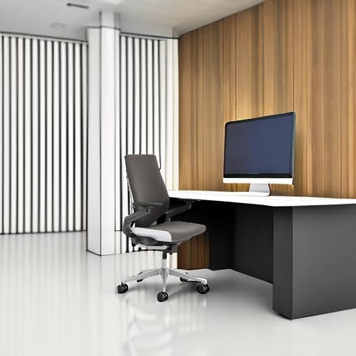 Office Chair - Ergonomic Work Chair with Wheels for Carpet - Comfortable Office Chair