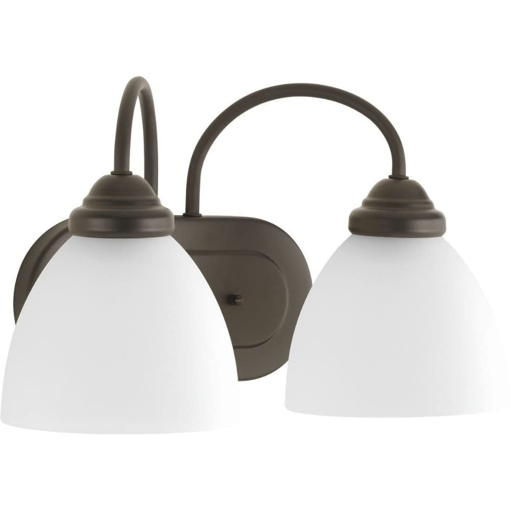 2-Light Bath Vanity Light, Brushed Nickel Finish