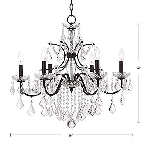 6 Light Crystal Chandelier Light Fixture Modern Chandelier Crystal Lighting