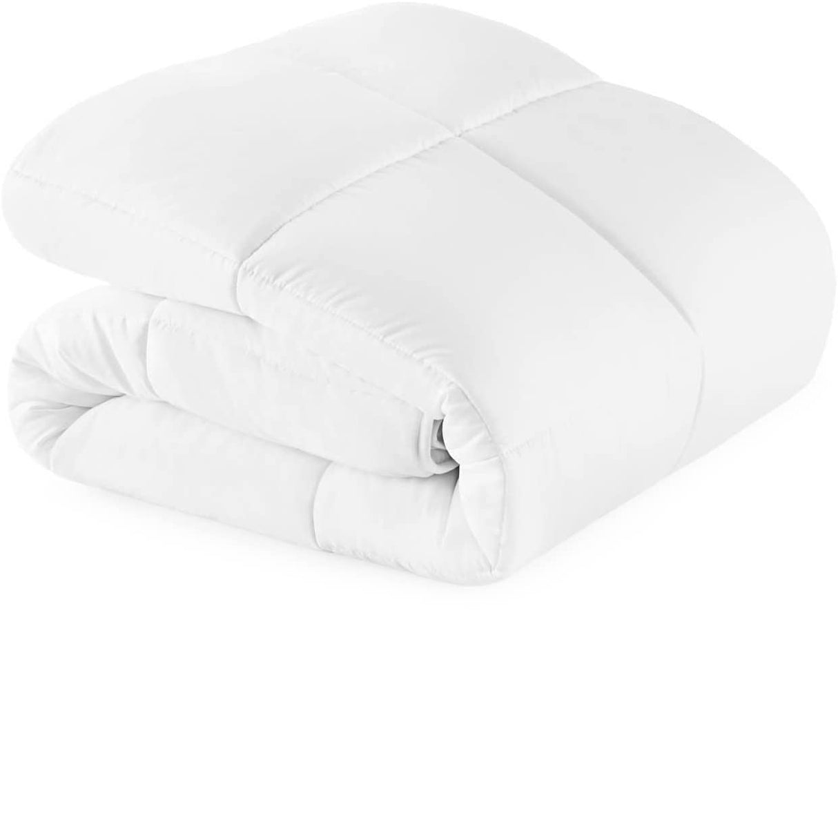 Comforter Duvet Insert Oversized Queen White Quilted Down Alternative All Season Microfiber - Oversized Queen - Box Stitched