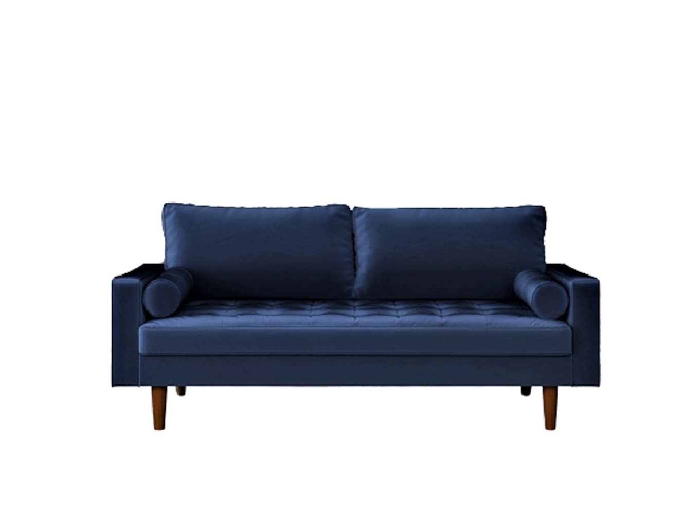 Womble Mid Century Modern Soft Velvet Upholstered Tufted Seat Sofa