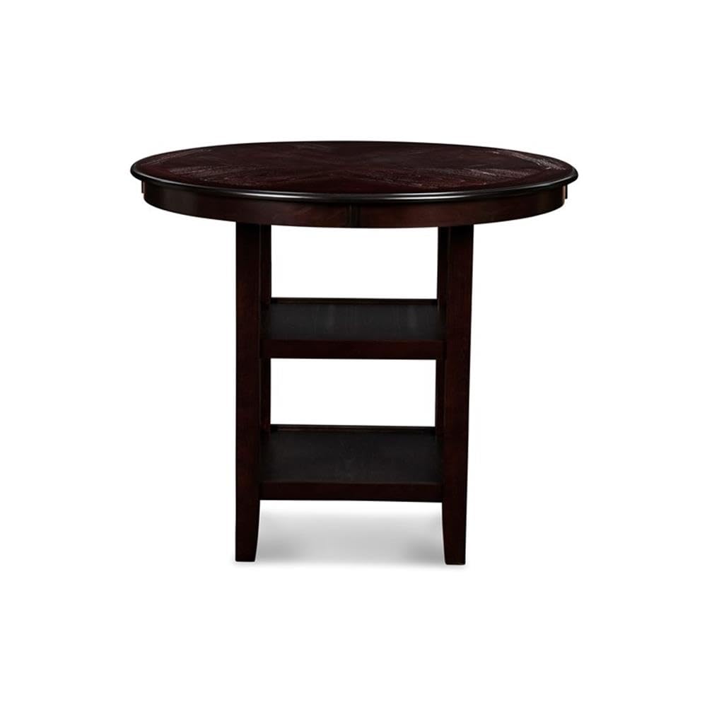 Furniture Gia 5-Piece Round Counter Height Dining Set with 1 Dining Table and 4 Chairs, 42-