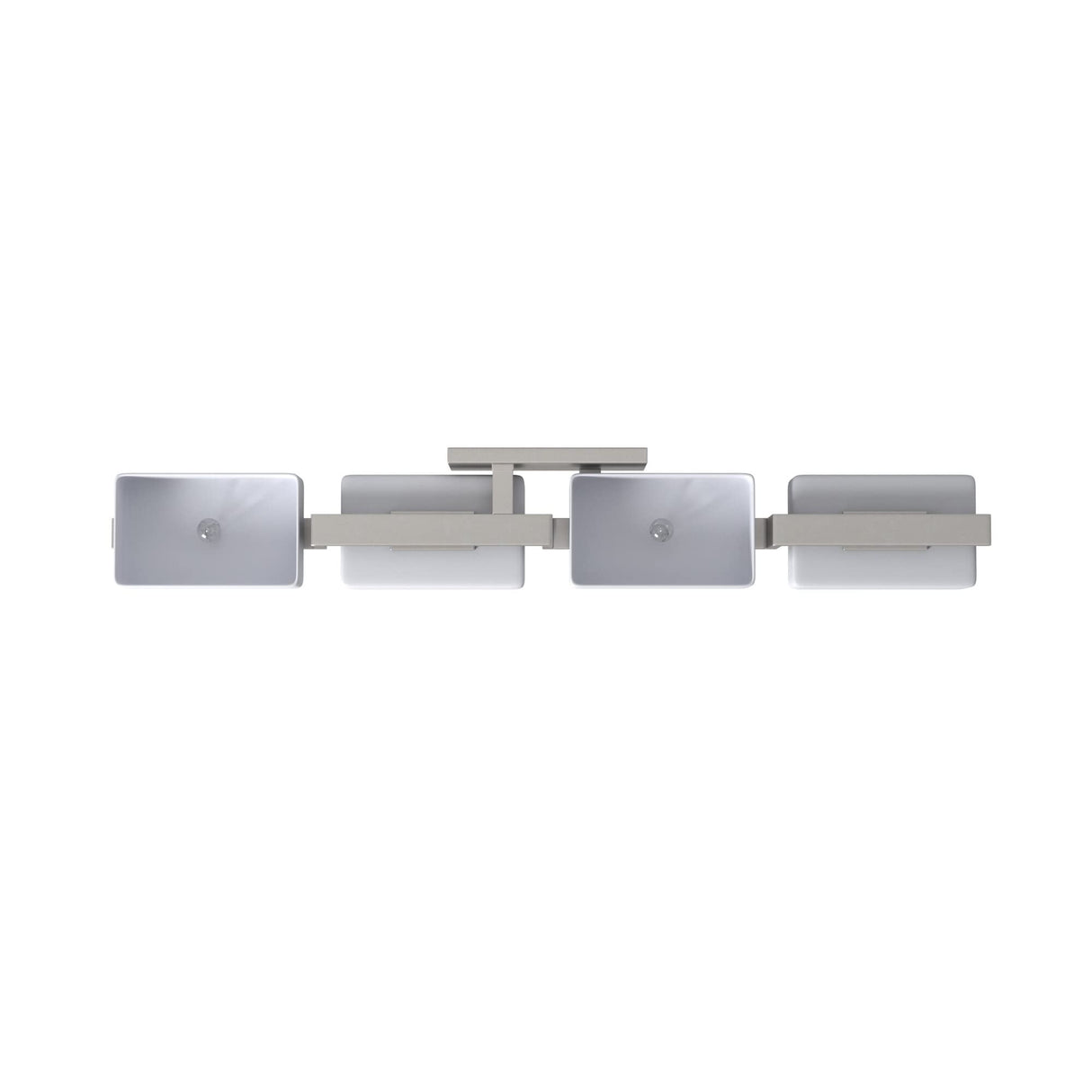 6714-SP 33.75in Meridian 4-Light Bathroom Vanity Light Fixture, Satin Platinum