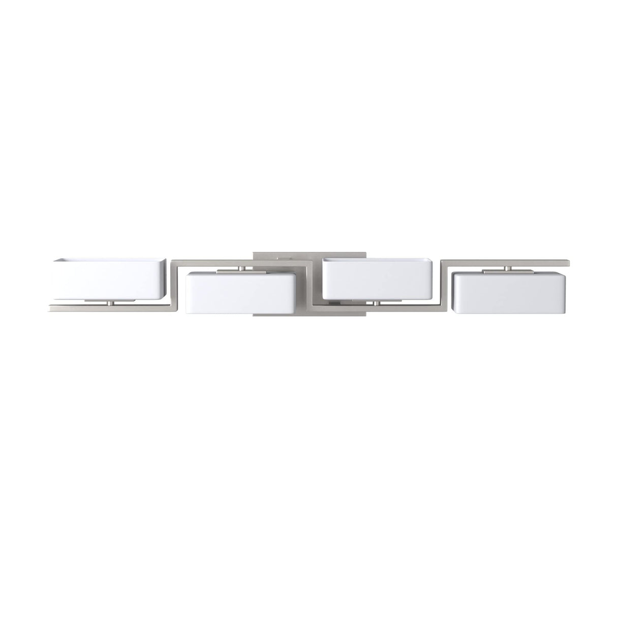 6714-SP 33.75in Meridian 4-Light Bathroom Vanity Light Fixture, Satin Platinum