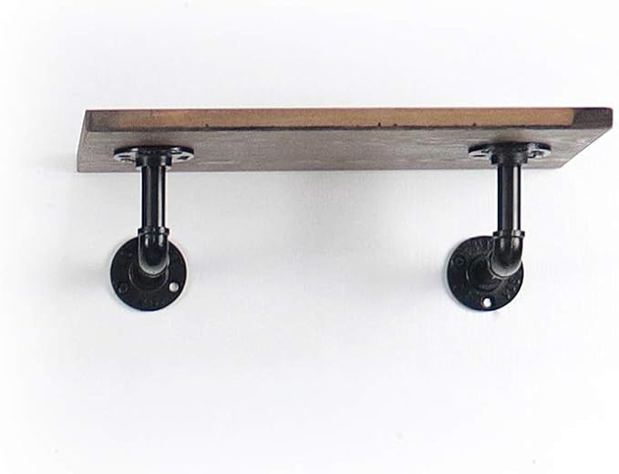 Industrial Pipe Floating Shelf Rustic Vintage Display Rack