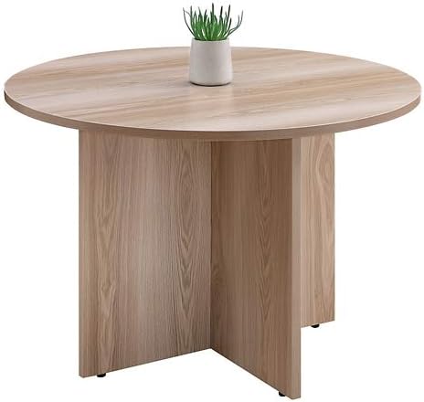 Round Conference Table - Gray Commercial-Grade Small Space Conference Table