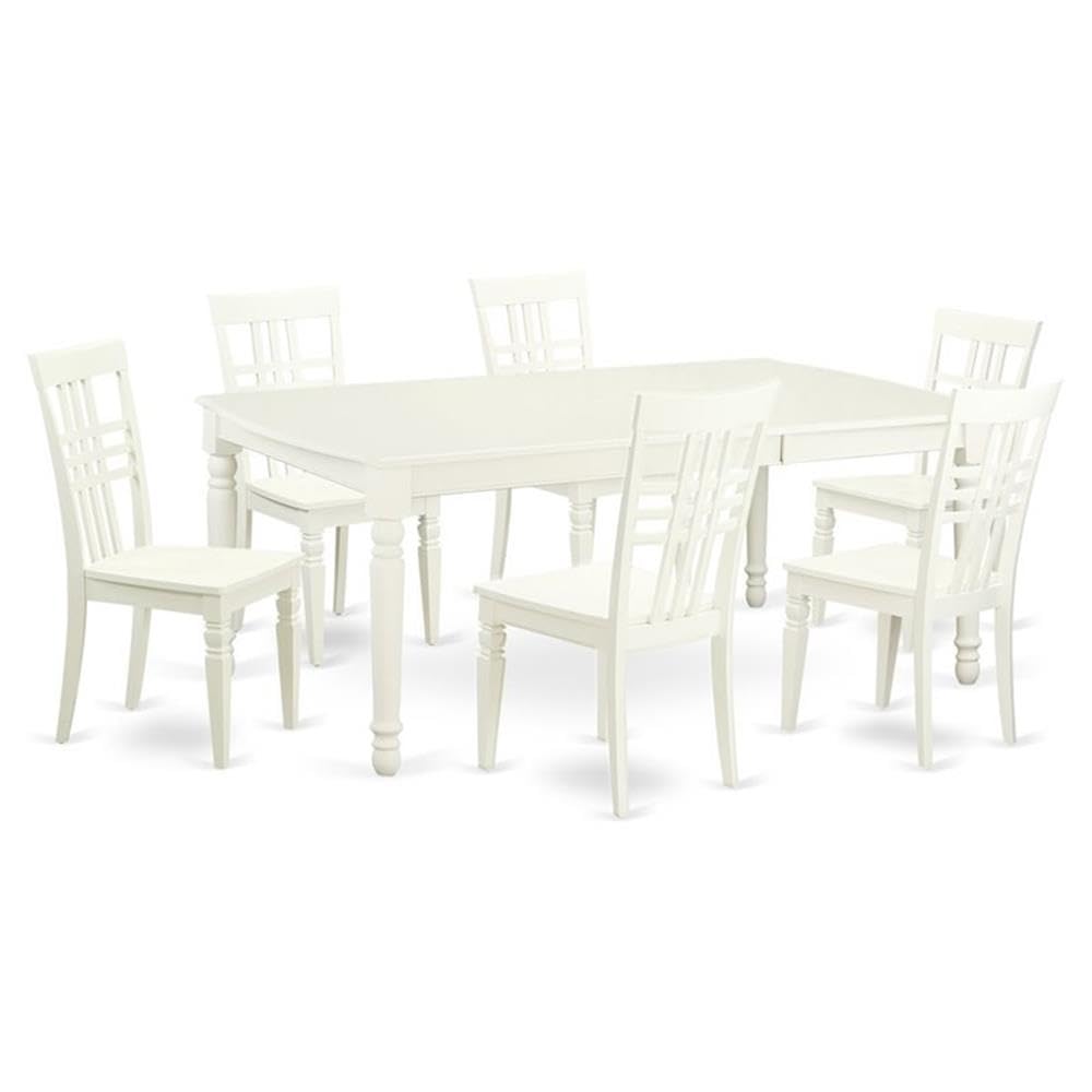 Dining Set for Kitchen and Dining Room for 6 People, Extendable Square Table with Wood