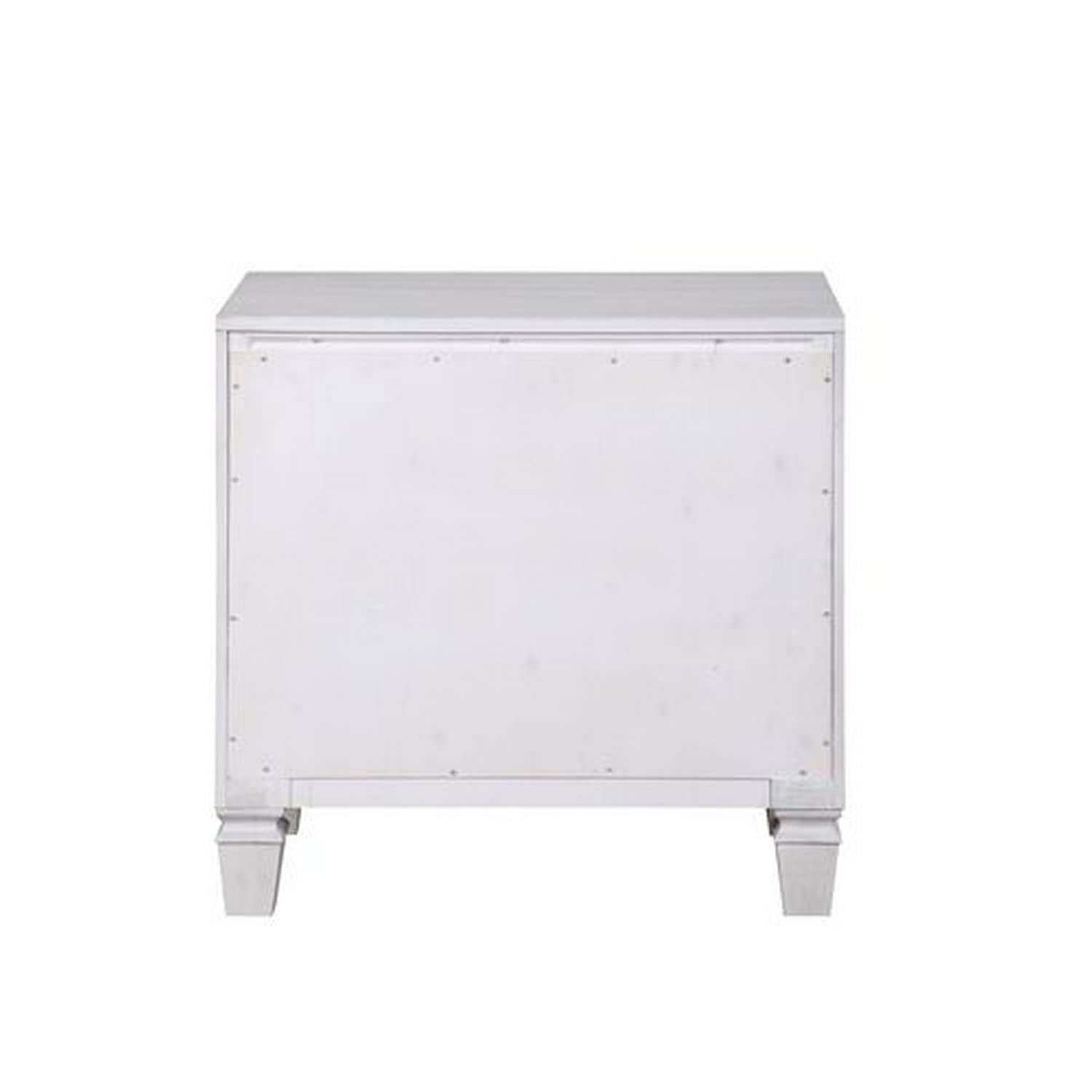 BM262113 Nightstand with 2 Drawers & Diamond Handle Gray