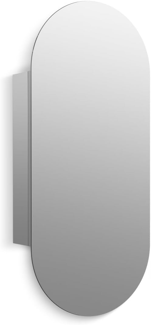 Embark Medicine Cabinet, Deep Storage with Adjustable Shelves and Arch Mirrored Door,