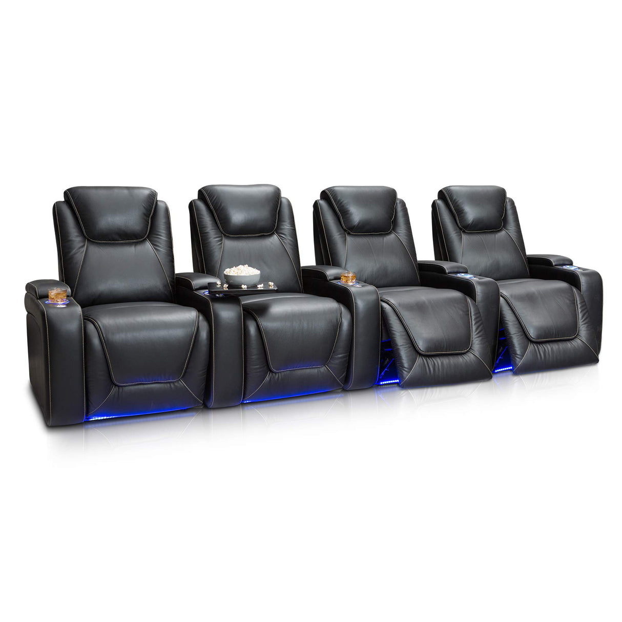 Equinox Home Theater Recliner – Top Grain Leather Power Reclining Seats