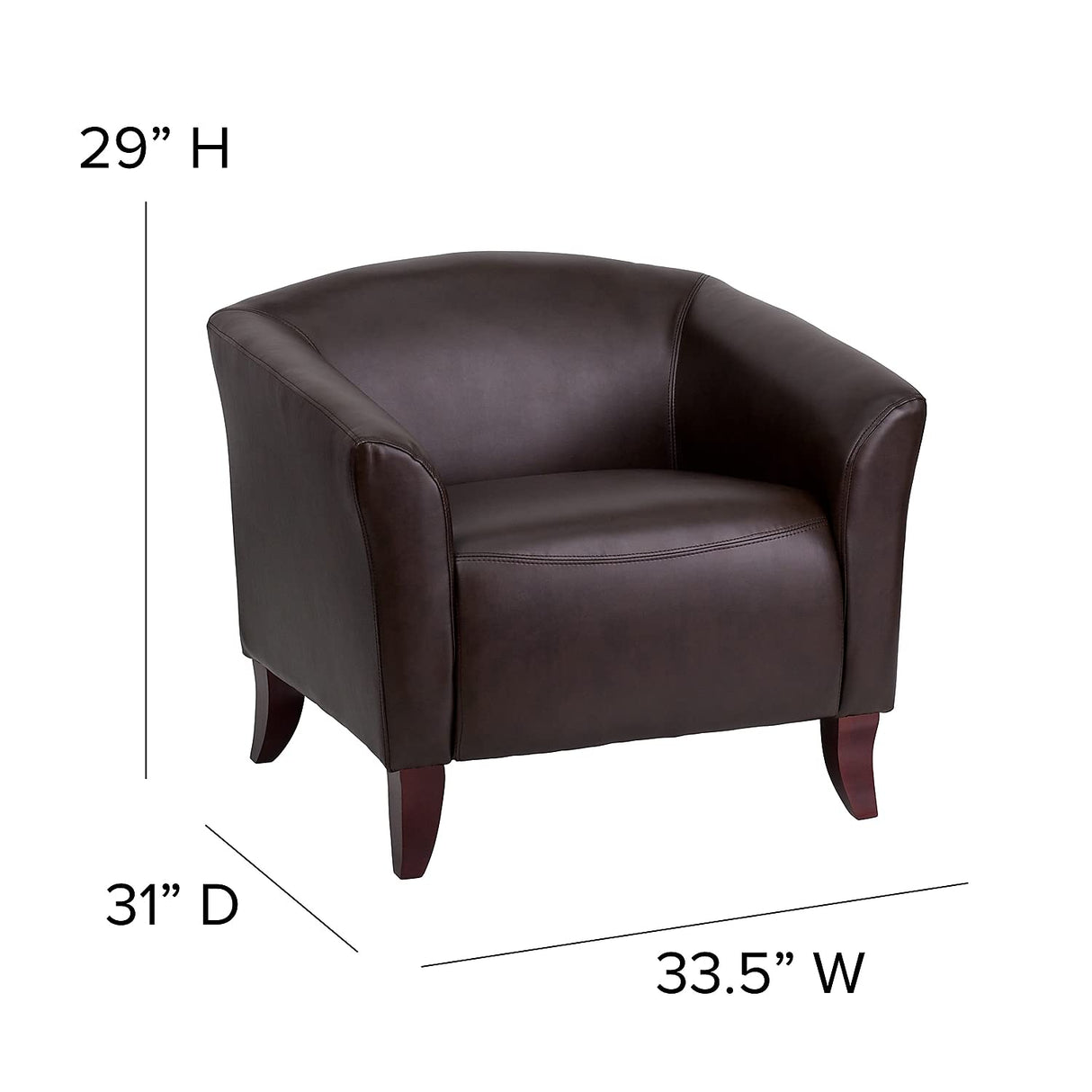 HERCULES Imperial Series Brown LeatherSoft Chair